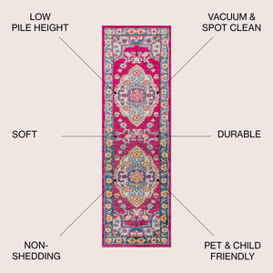 Bohemian FLAIR Boho Vintage Runner Rug