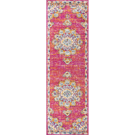 2x8 Bohemian FLAIR Boho Vintage Medallion Runner Rug