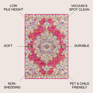 Bohemian FLAIR Boho Vintage Medallion Area Rug