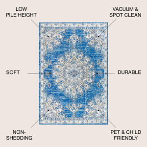 Bohemian FLAIR Boho Vintage Medallion Area Rug