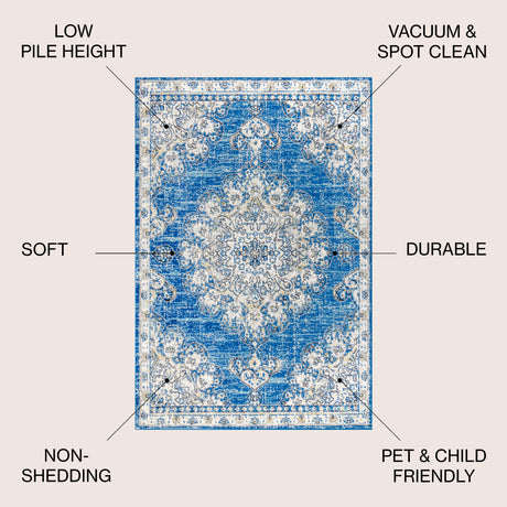 Bohemian FLAIR Boho Vintage Medallion Area Rug