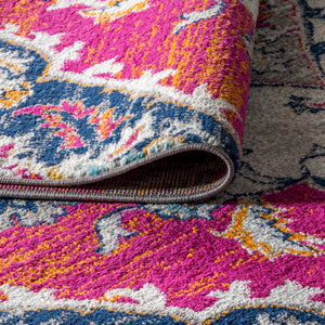 Blue Bohemian FLAIR Boho Vintage Runner Rug