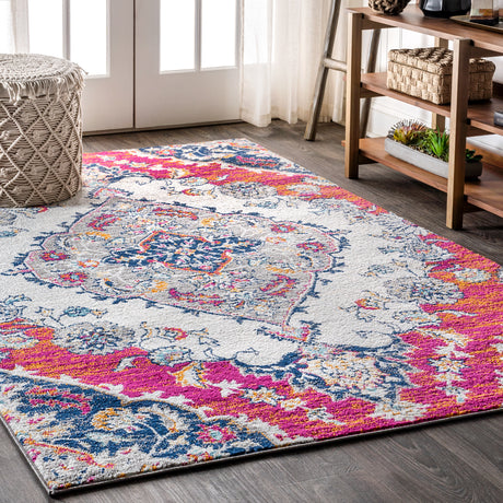 Multi-Bohemian-FLAIR-Boho-Vintage-Medallion-Area-Rug-Area-Rugs