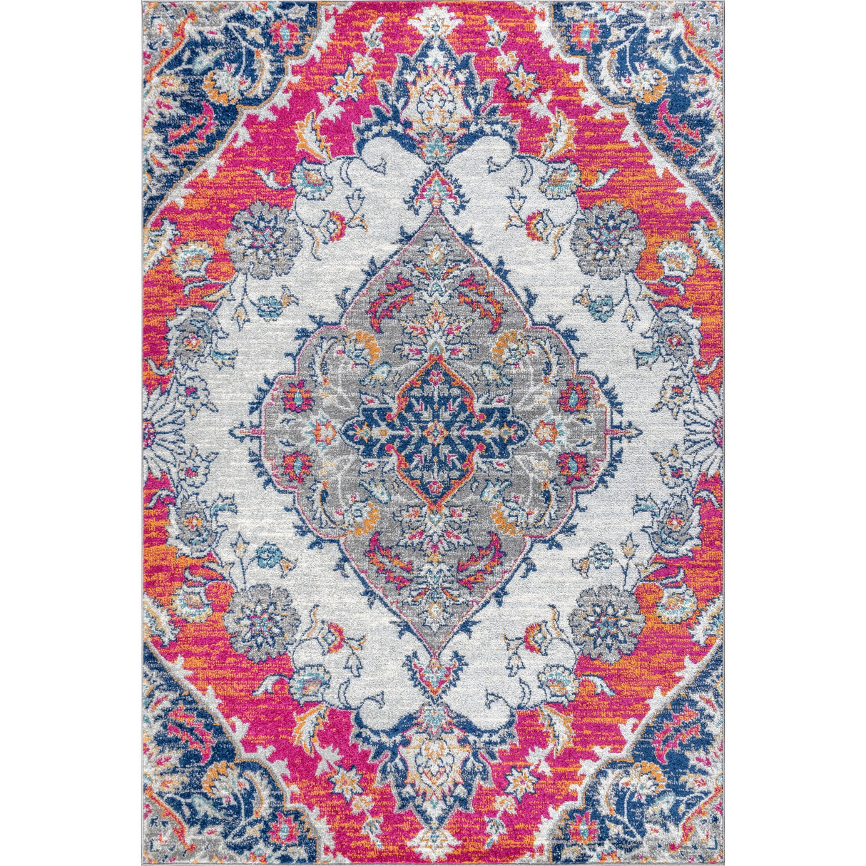 Multi Bohemian FLAIR Boho Vintage Medallion Area Rug