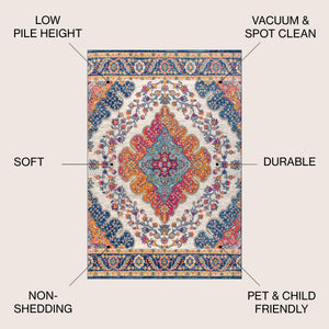 FLAIR Boho Vintage Medallion Area Rug