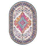 Bohemian FLAIR Boho Vintage Medallion Oval Area Rug