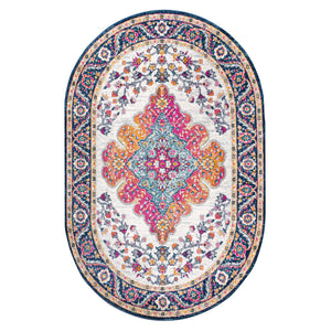 Bohemian FLAIR Boho Vintage Medallion Oval Area Rug