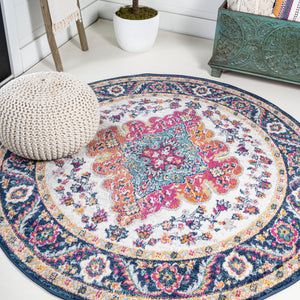 Bohemian-FLAIR-Boho-Vintage-Medallion-Round-Area-Rug-Area-Rugs