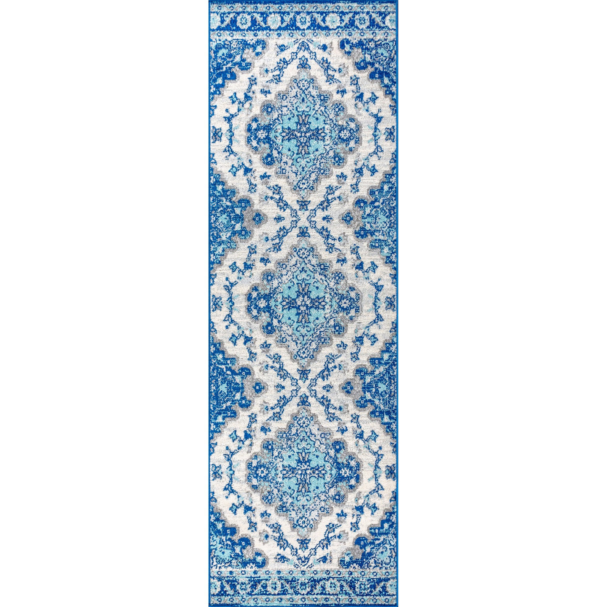 Bohemian FLAIR Boho Vintage Medallion Runner Rug