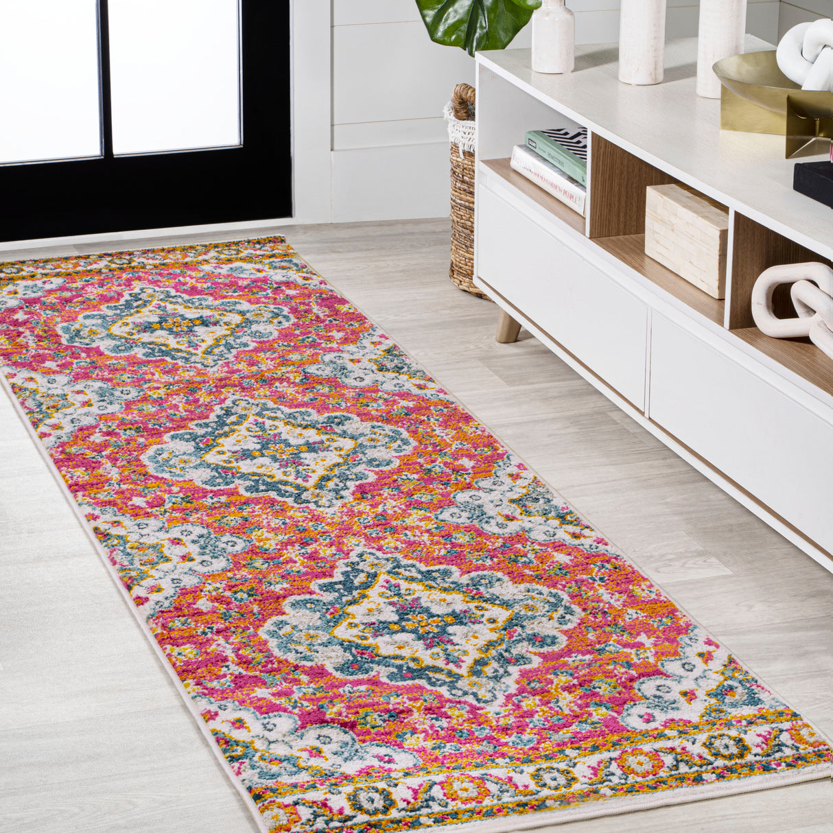 Bohemian FLAIR Boho Vintage Medallion Runner Rug