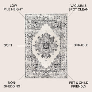 Inigo Cottage Medallion Area Rug