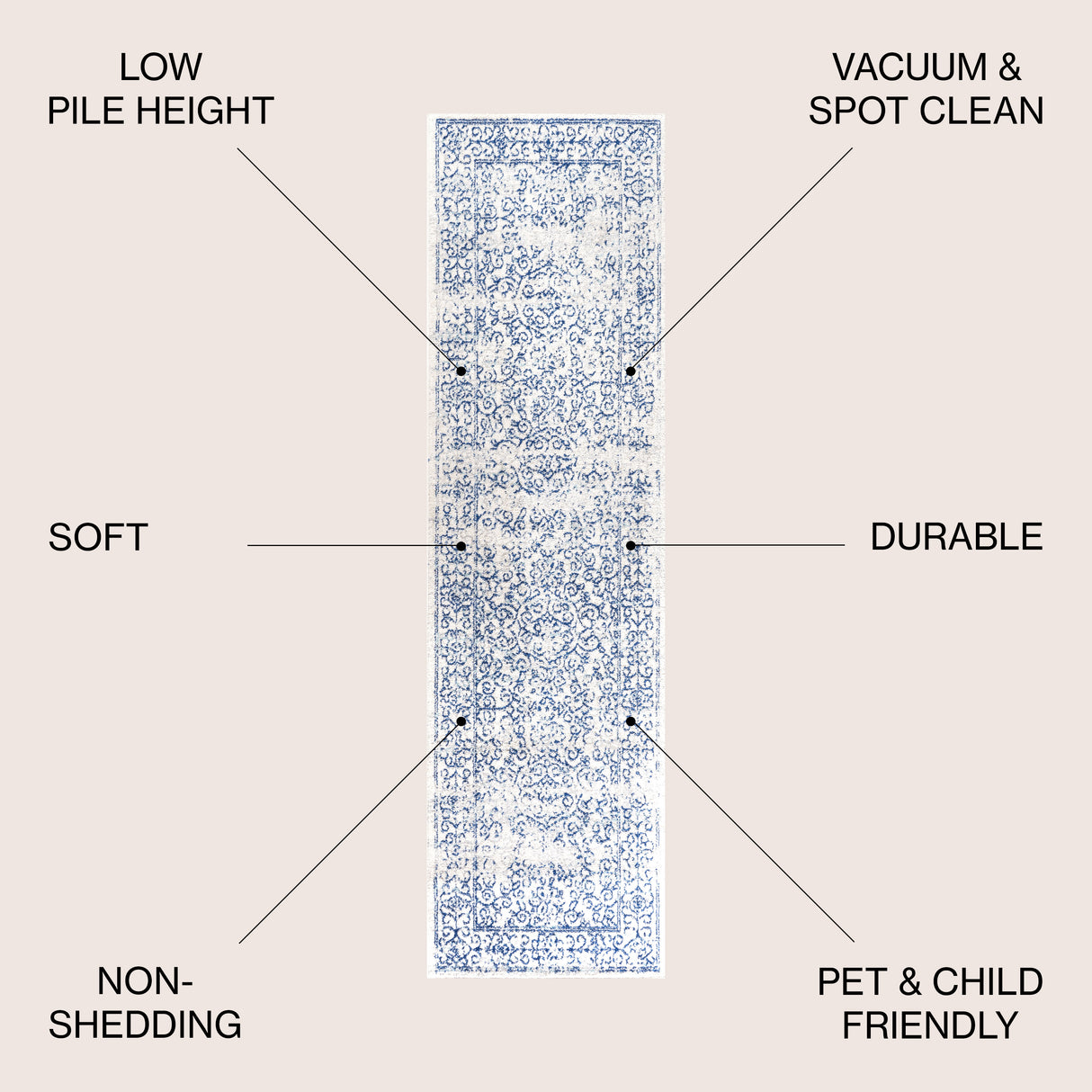 Ferro Filigree Runner Rug