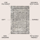 Gray Ferro Filigree Area Rug