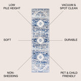 Scala Ornate Bohemian Medallion Runner Rug