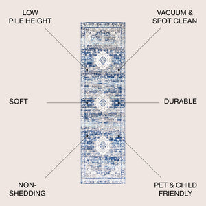 Scala Ornate Bohemian Medallion Runner Rug