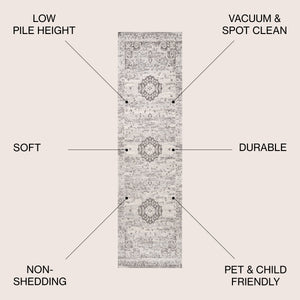 Scala Ornate Bohemian Medallion Runner Rug