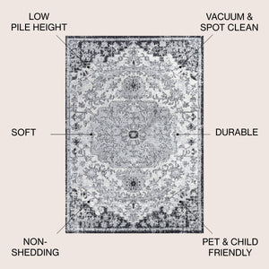 Anaise Ornate Medallion Area Rug