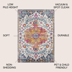 Anaise Ornate Medallion Area Rug
