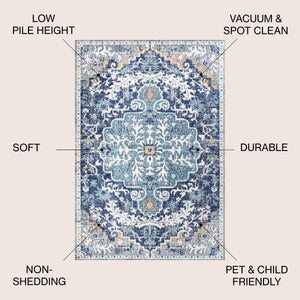 Anaise Ornate Boho Medallion Area Rug