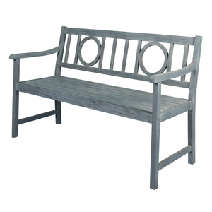 Apollo 3-seat circle-back support acacia wood outdoor garden patio bench