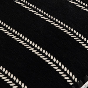 Leaf Stripe Sofa Cover with Black Sheer Skirt, Boho Soft Couch Slipcover for Pets