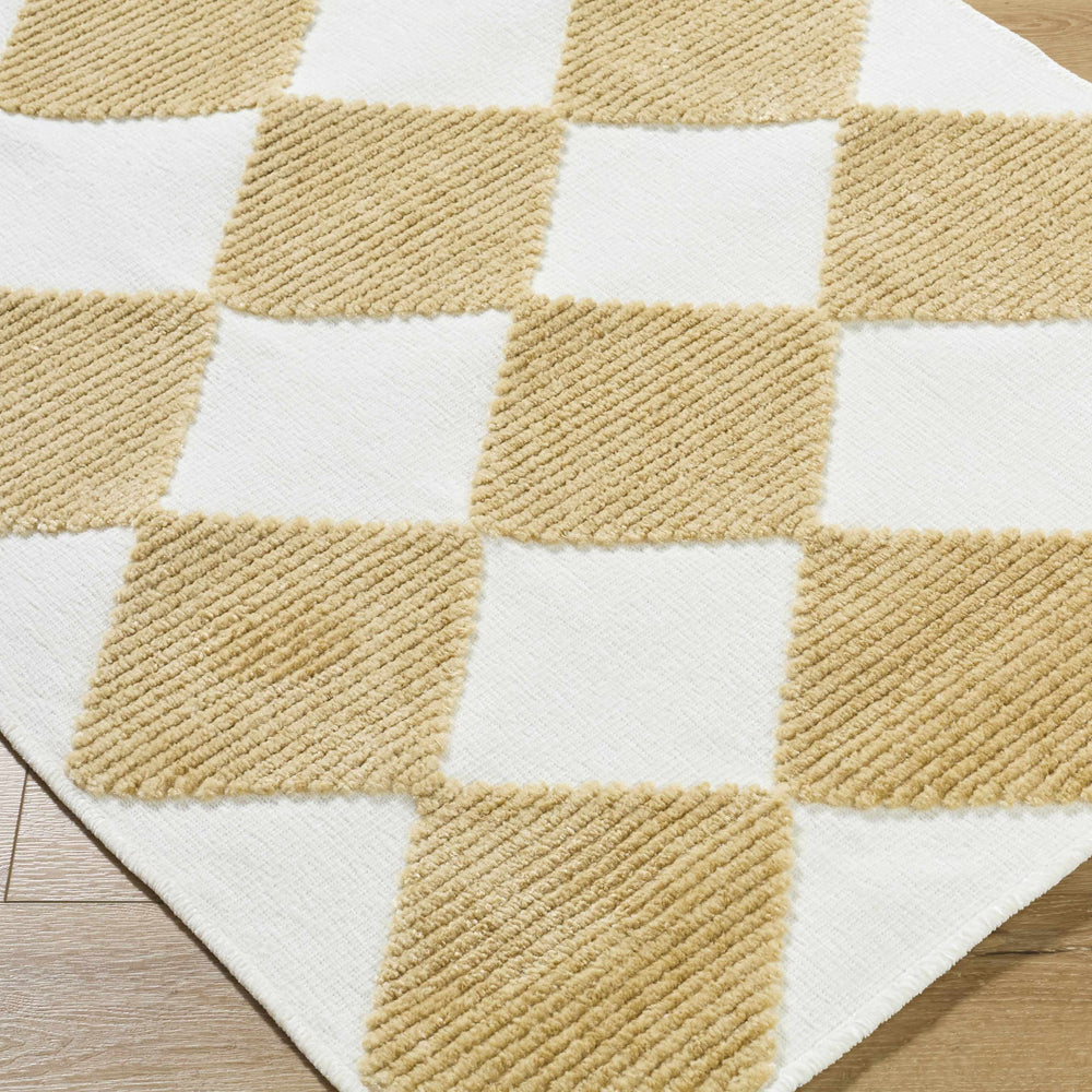 Bosley White Washable Area Rug