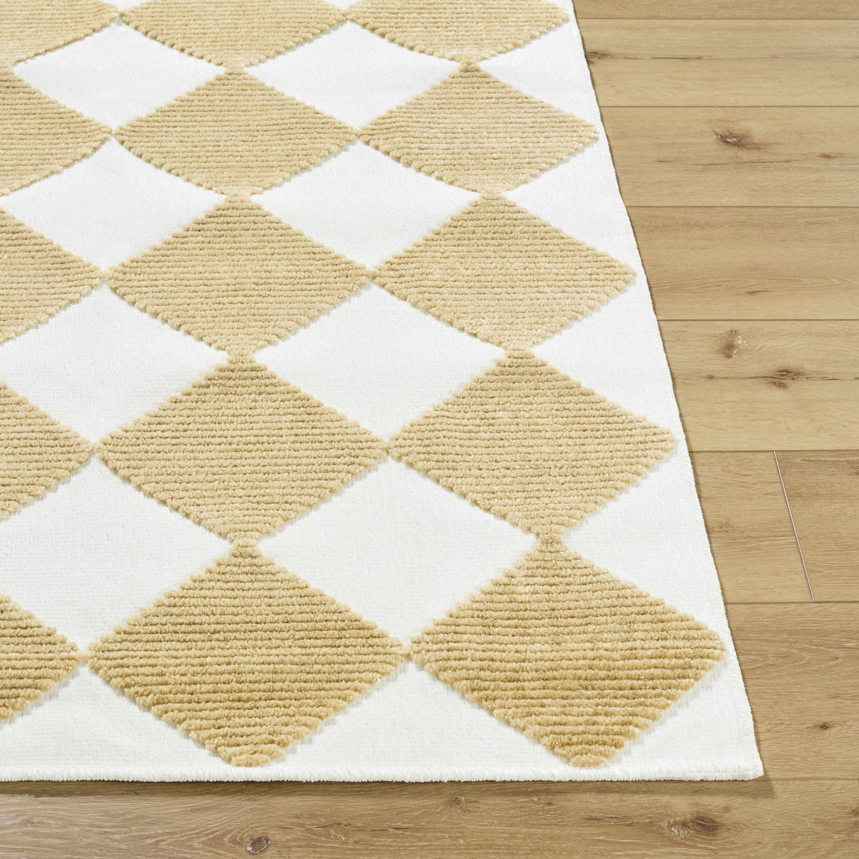 Bosley White Washable Area Rug