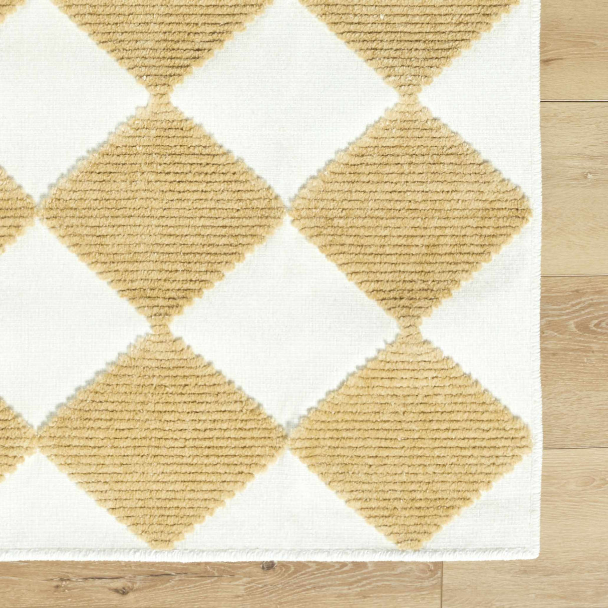 Bosley White Washable Area Rug