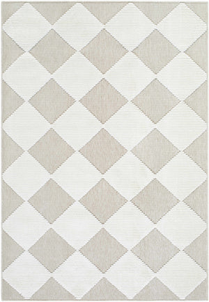 Bosley Beige Washable Area Rug