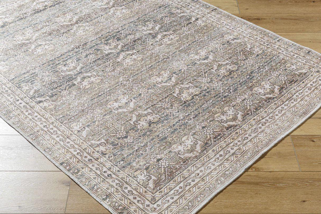 Billie Vintage Flat Pile Washable Rug