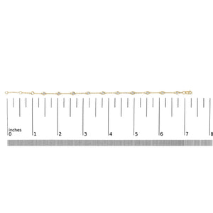 14K Gold 1/2 Cttw Bezel Set Lab Grown Diamond Station Bracelet