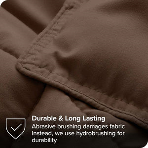 Queen size 3-Piece Down Alternative Microfiber Comforter Set in Chocolate Brown