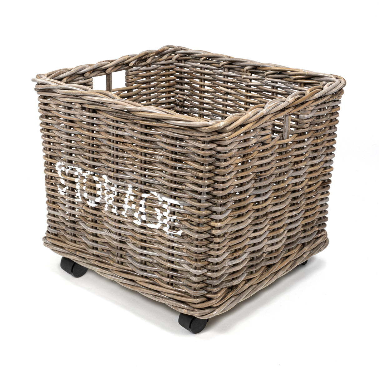Yael TORAGE" Rattan Basket with Wheels and Handles
