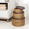 Gouda-Southwestern-Hand-Woven-Hyacinth-Circular-Nesting-Baskets-with-Wood-Lids-Boxes-&-Storage