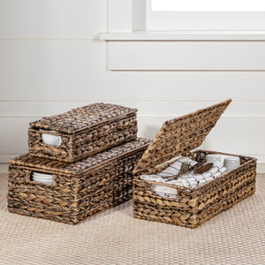 Sandrine-Classic-Farmhouse-Handwoven-Hyacinth-Storage-Baskets-with-Handles-and-Lids-(Set-of-3)-Decorative-Baskets-&-Storage