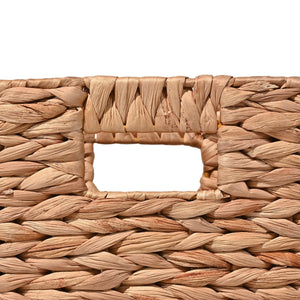 Bryce Classic Farmhouse Handwoven Hyacinth Collapsible Storage Cube Baskets with Handles (Set of 5)