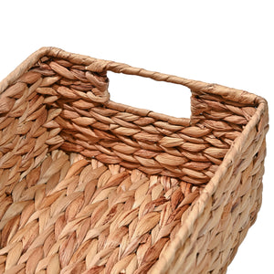 Lane Classic Farmhouse Handwoven Hyacinth Pantry Baskets with Chalkboard Labels and Handles (Set of 4)