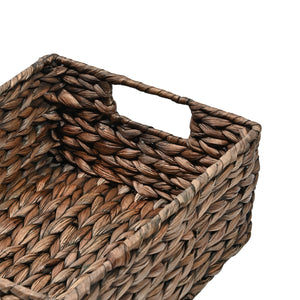 Lane Classic Farmhouse Handwoven Hyacinth Pantry Baskets with Chalkboard Labels and Handles (Set of 4)
