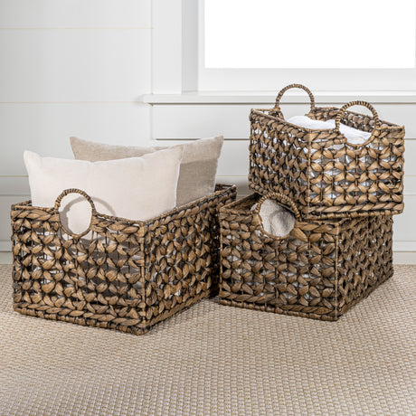 Quinn-Bohemian-Cottage-Woven-Hyacinth-Rectangular-Storage-Baskets-with-Handles-(Set-of-3)-Decorative-Baskets-&-Storage