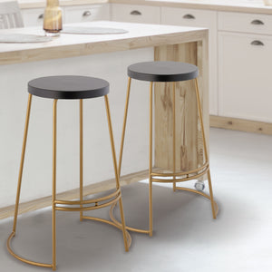 Hula-Modern-Designer-Iron-Curved-Backless-Bar-Stool-Table-&-Bar-Stools