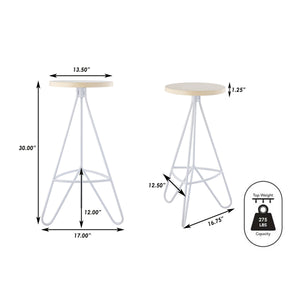 Trinity Modern Industiral Iron Tripod Backless Bar Stool