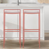 Svelte-Coastal-Contemporary-Iron-Saddle-Seat-Low-Back-Bar-Stool-with-Foot-Rest-Table-&-Bar-Stools