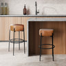 Paola-Modern-Minimalist-Round-Backless-Metal/Vegan-Leather-Cushioned-Bar-Stool-Table-&-Bar-Stools
