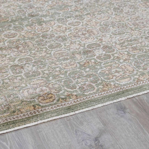 Galey Alix x Livabliss Vintage Oriental Boho Olive Myrtle Avenue II Area Rug