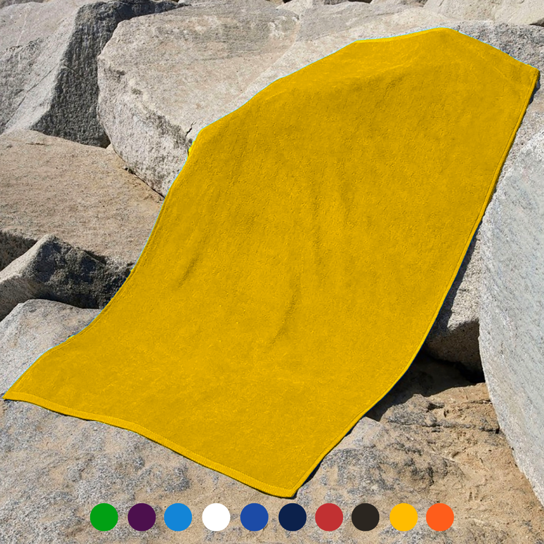 Jewel Collection Beach Towel: 100% Cotton Velour (0.83lb)