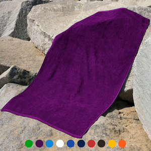 Jewel Collection Beach Towel: 100% Cotton Velour (0.83lb)