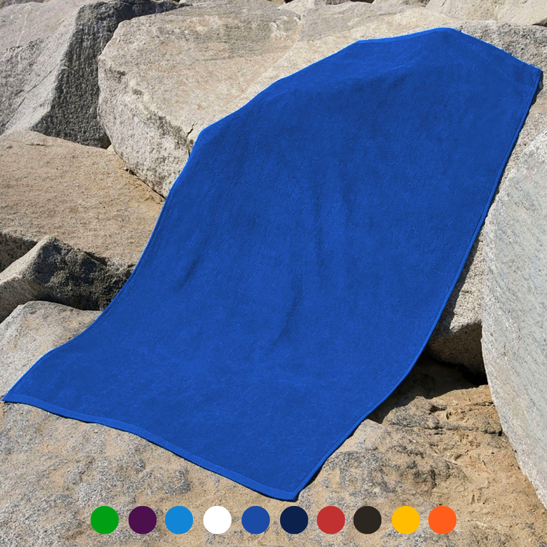 Jewel Collection Beach Towel: 100% Cotton Velour (0.83lb)