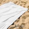 Jewel Collection Beach Towel: 100% Cotton, White (0.67 lb)