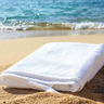 Diamond Collection Beach Towel: White, 100% Cotton (1.42lbs)
