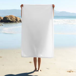Jewel Collection Beach Towel: 100% Cotton, White (0.67 lb)
